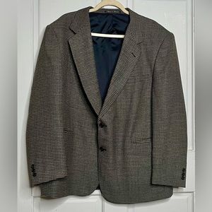 Joseph and Feiss International men’s blazer sport coat 46S blue/tan houndstooth